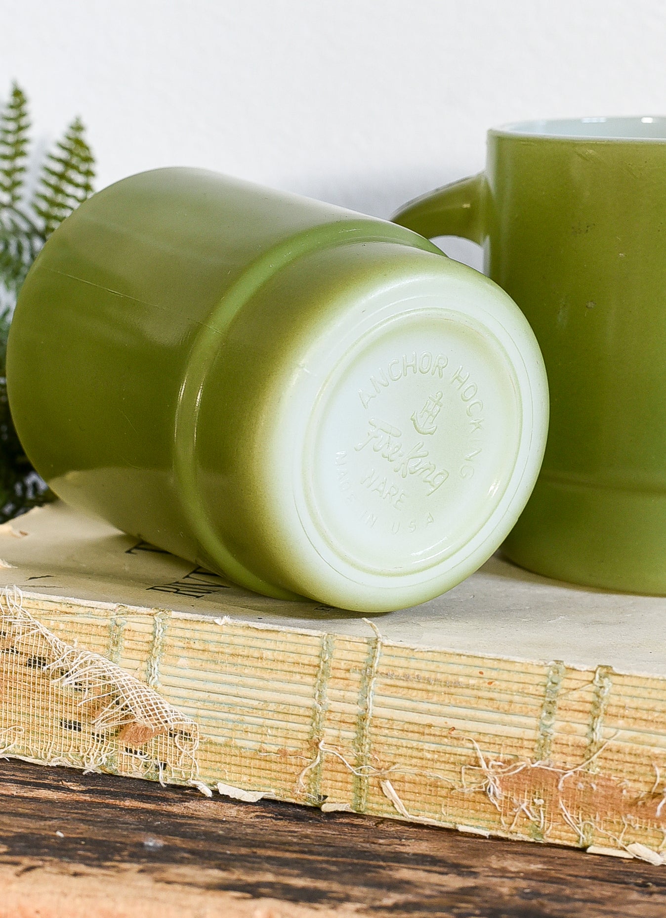 vintage anchor hocking Fire King coffee mug