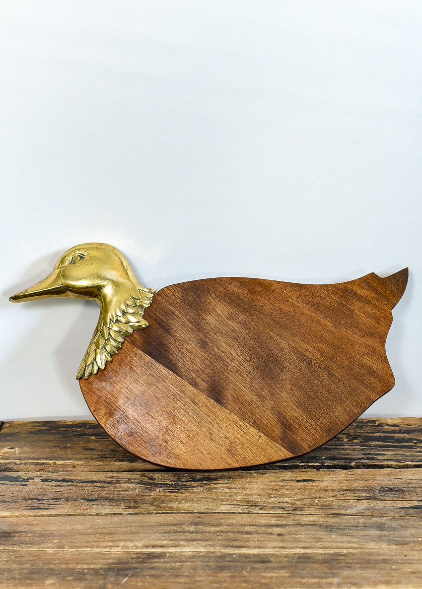 wood-brass-duck-cutting-board