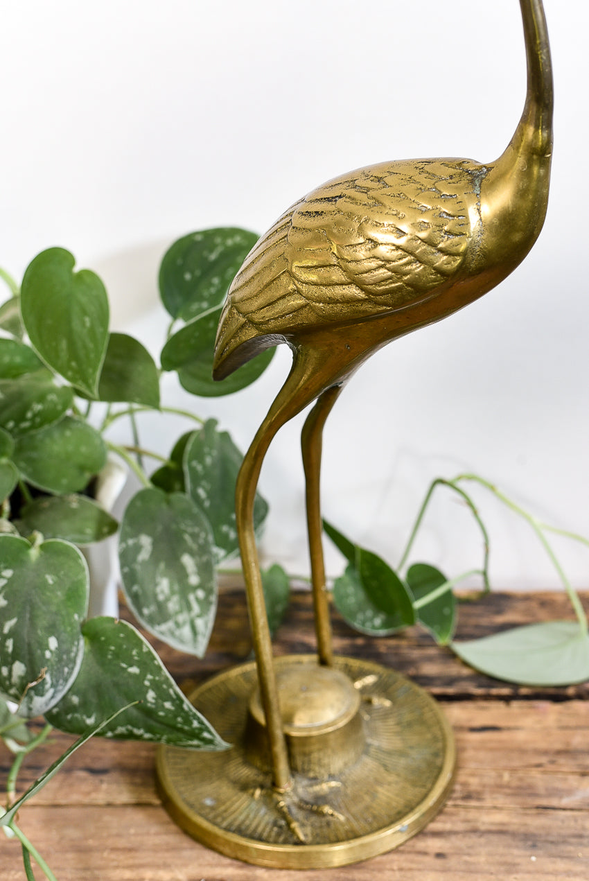 EXTRA LARGE BRASS CRANE
