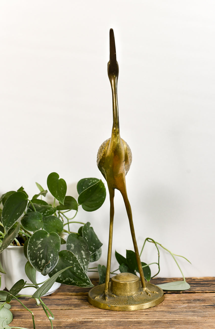 EXTRA LARGE BRASS CRANE