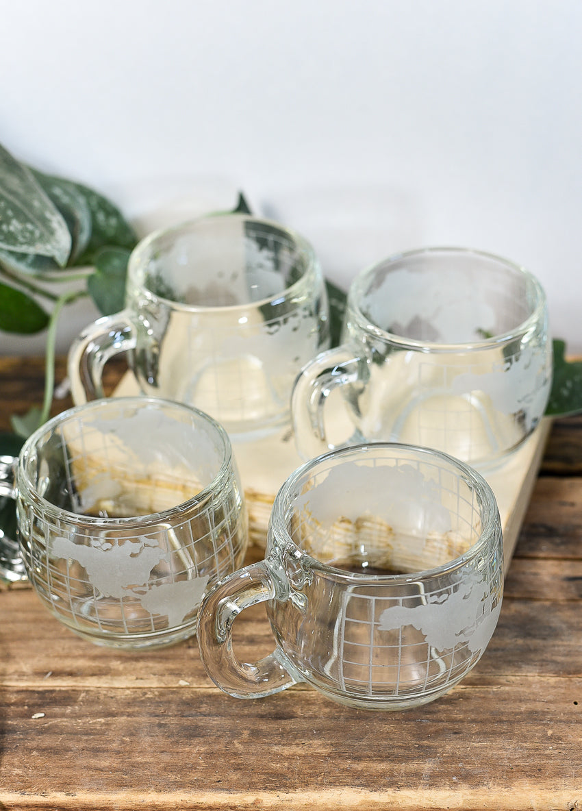 VINTAGE NESTLE WORLD GLOBE MUGS