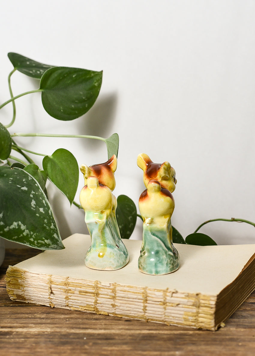 VINTAGE DEER SALT & PEPPER SHAKERS