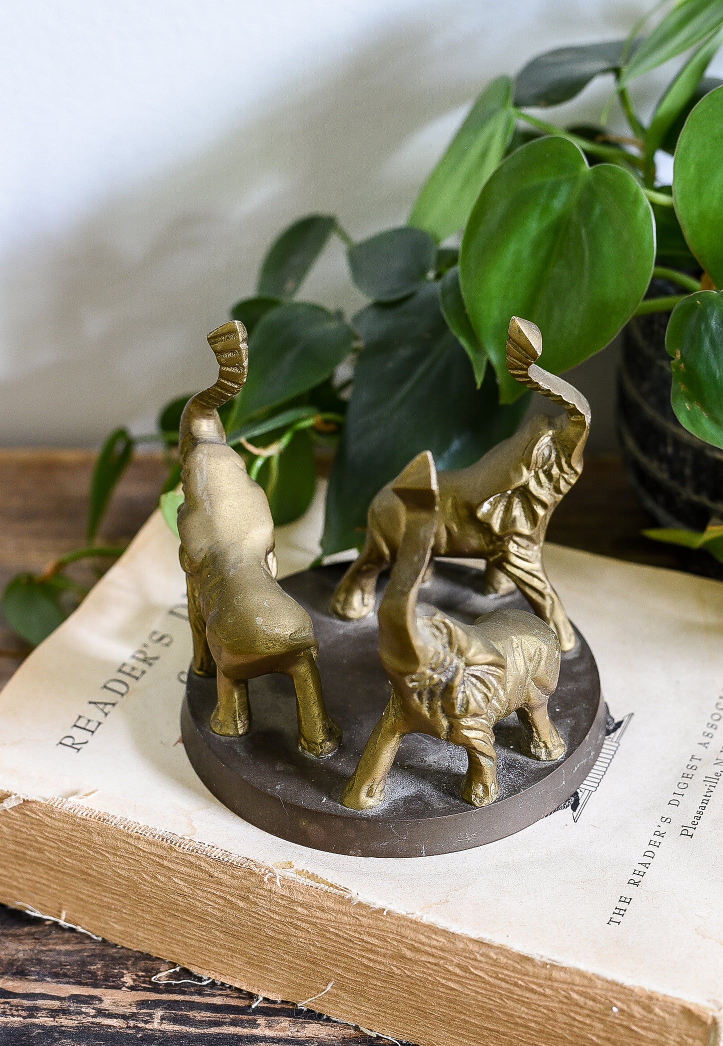 VINTAGE BRASS ELEPHANTS