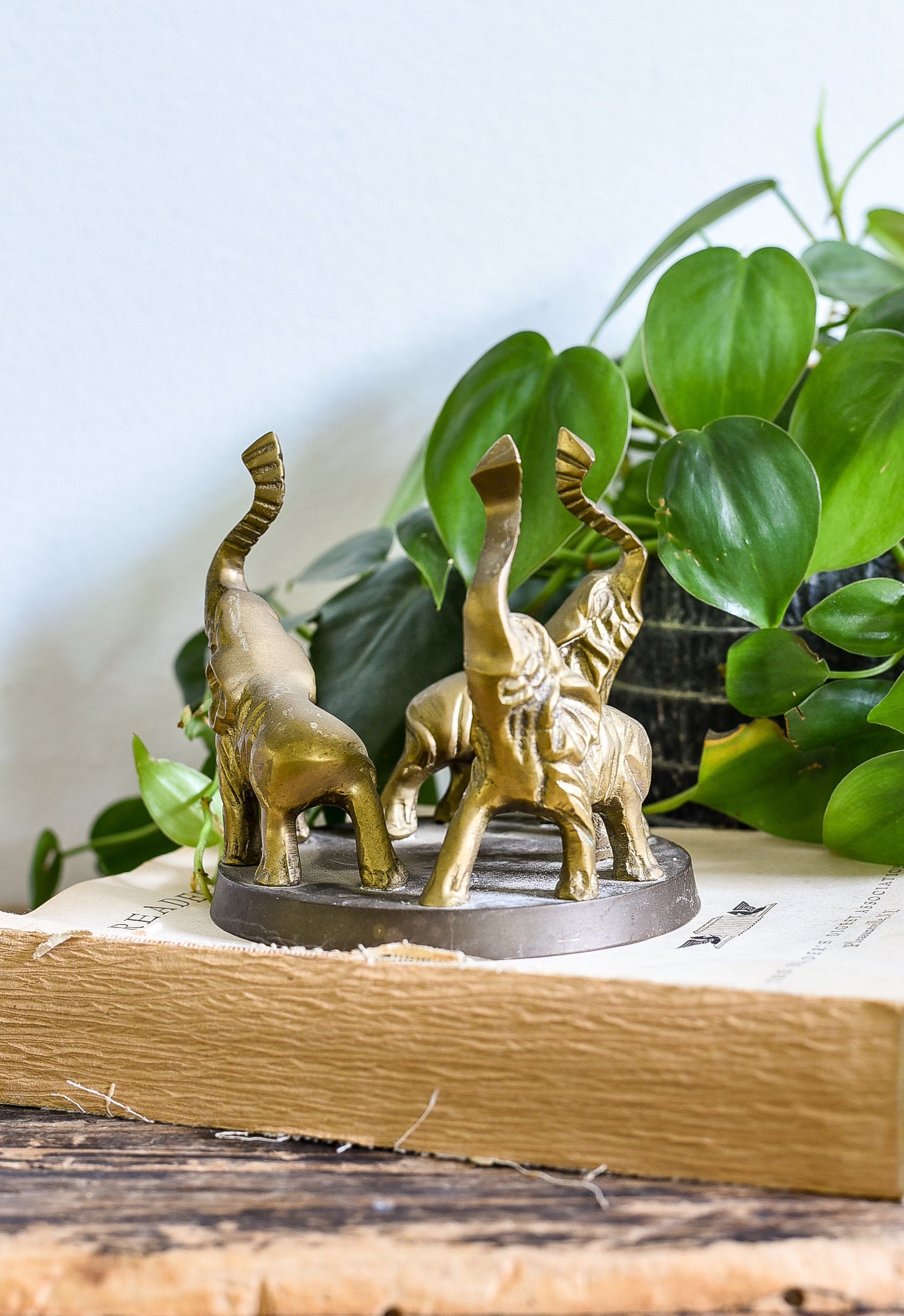 VINTAGE BRASS ELEPHANTS