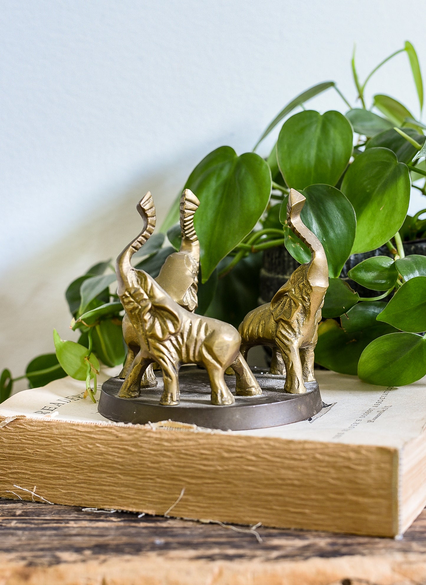 VINTAGE BRASS ELEPHANTS