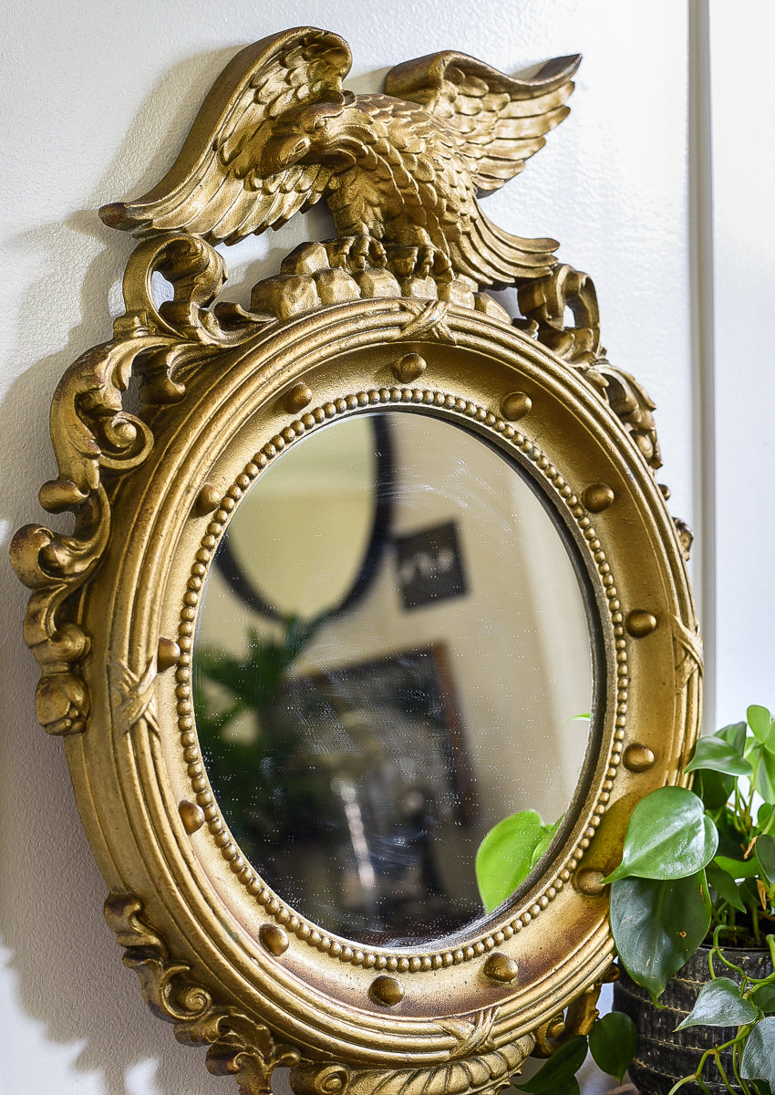 VINTAGE SYROCO EAGLE CAST ALUMINUM MIRROR