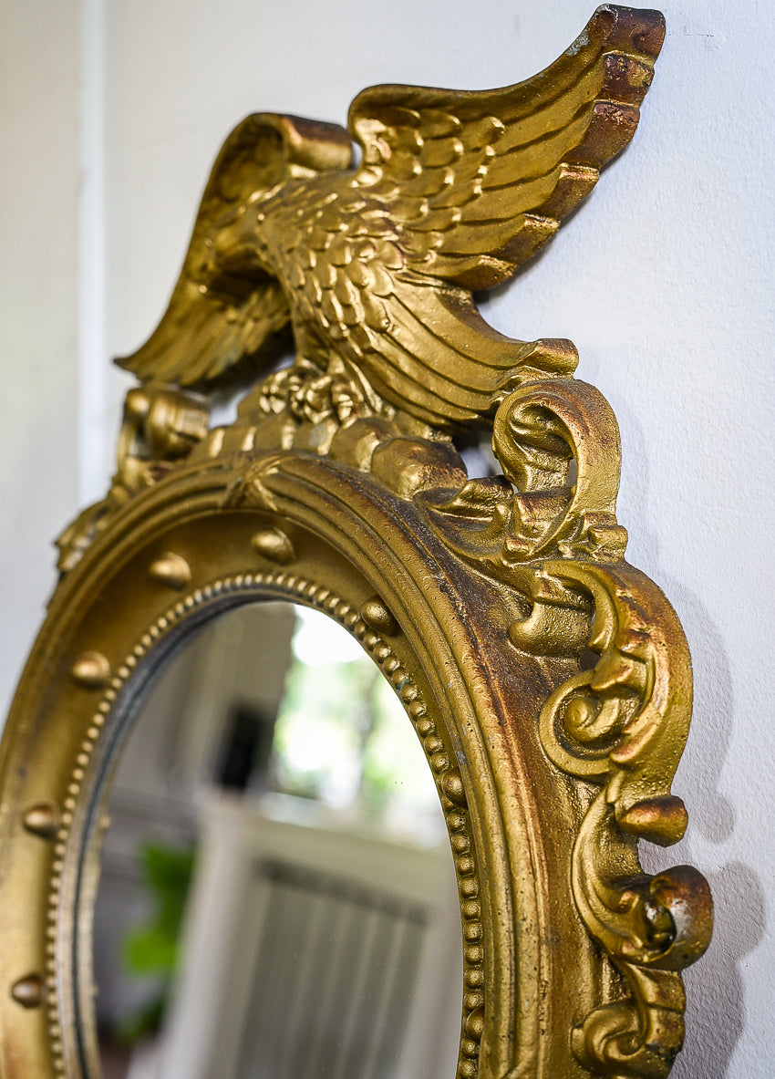 VINTAGE SYROCO EAGLE CAST ALUMINUM MIRROR