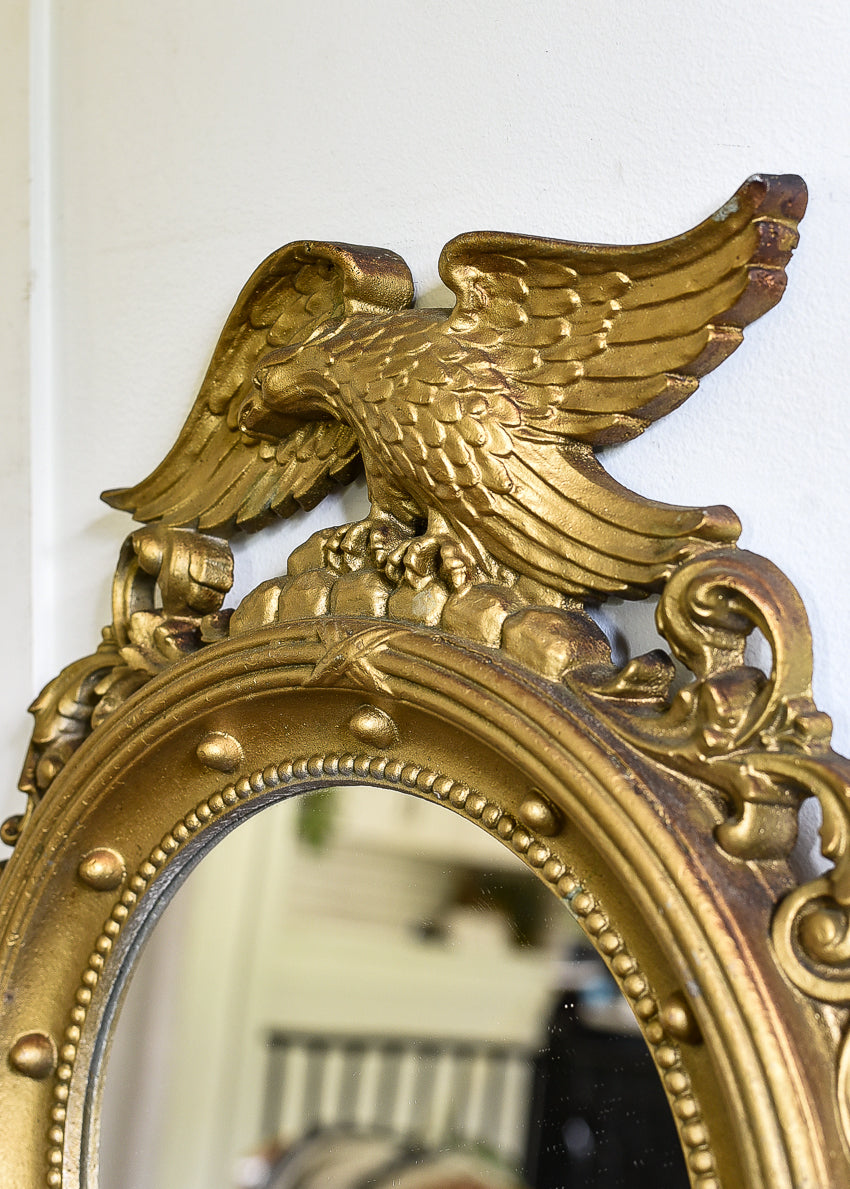 VINTAGE SYROCO EAGLE CAST ALUMINUM MIRROR