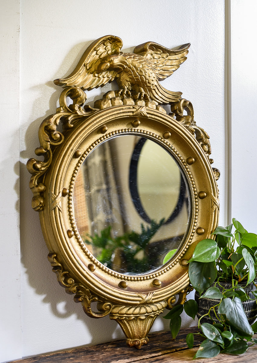 VINTAGE SYROCO EAGLE CAST ALUMINUM MIRROR