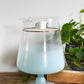 VINTAGE BLENDO TURQOISE OMBRE FROSTED PITCHER/GLASSES