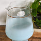 VINTAGE BLENDO TURQOISE OMBRE FROSTED PITCHER/GLASSES