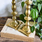 VINTAGE BRASS CANDLEHOLDER PAIR