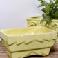 lime-yellow-vintage-pottery-planters
