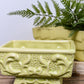 lime-yellow-vintage-pottery-planters