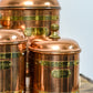 vintage- brass-copper-canister-set