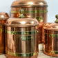 vintage- brass-copper-canister-set