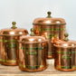 vintage- brass-copper-canister-set