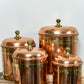 vintage- brass-copper-canister-set