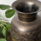 VINTAGE ETCHED BRASS VASE