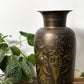 VINTAGE ETCHED BRASS VASE