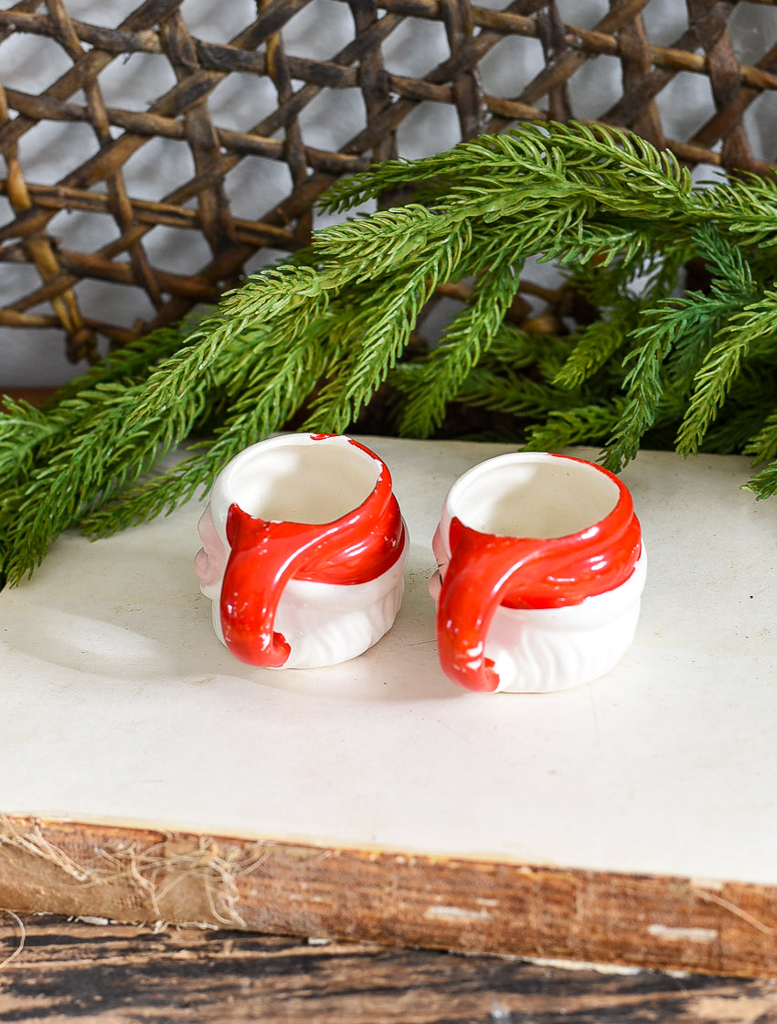 vintage santa mugs