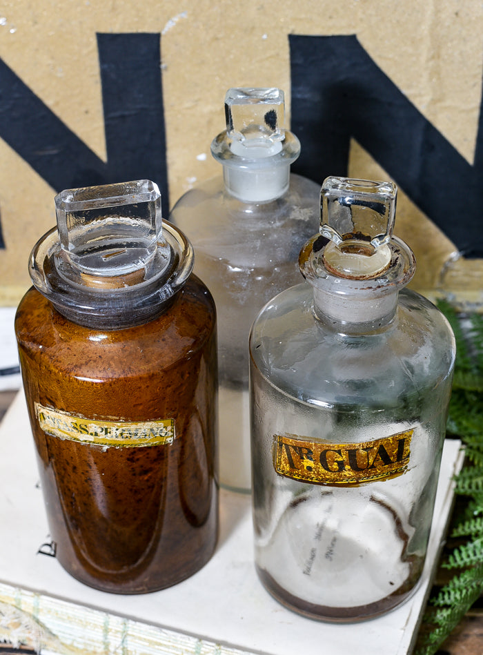 antique glass apothecary jars