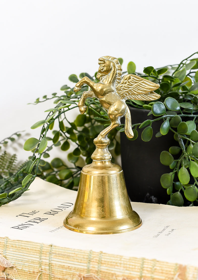 Vintage brass unicorn bell