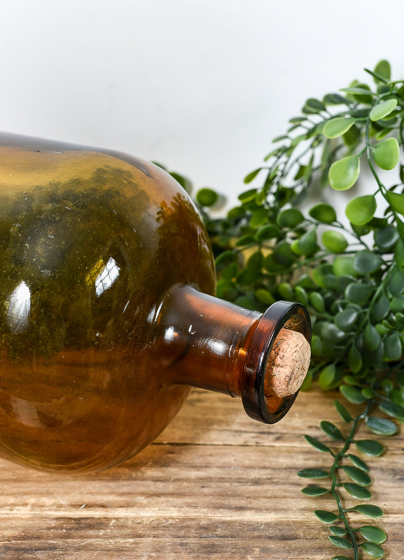 vintage amber bottle