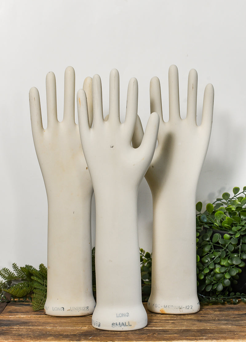 vintage porcelain glove mold