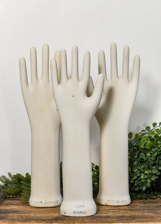 vintage porcelain glove mold